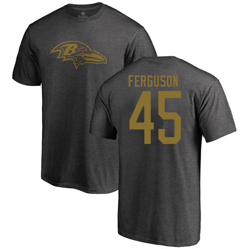 Men Baltimore Ravens Ash Jaylon Ferguson One Color NFL Football #45 T Shirt